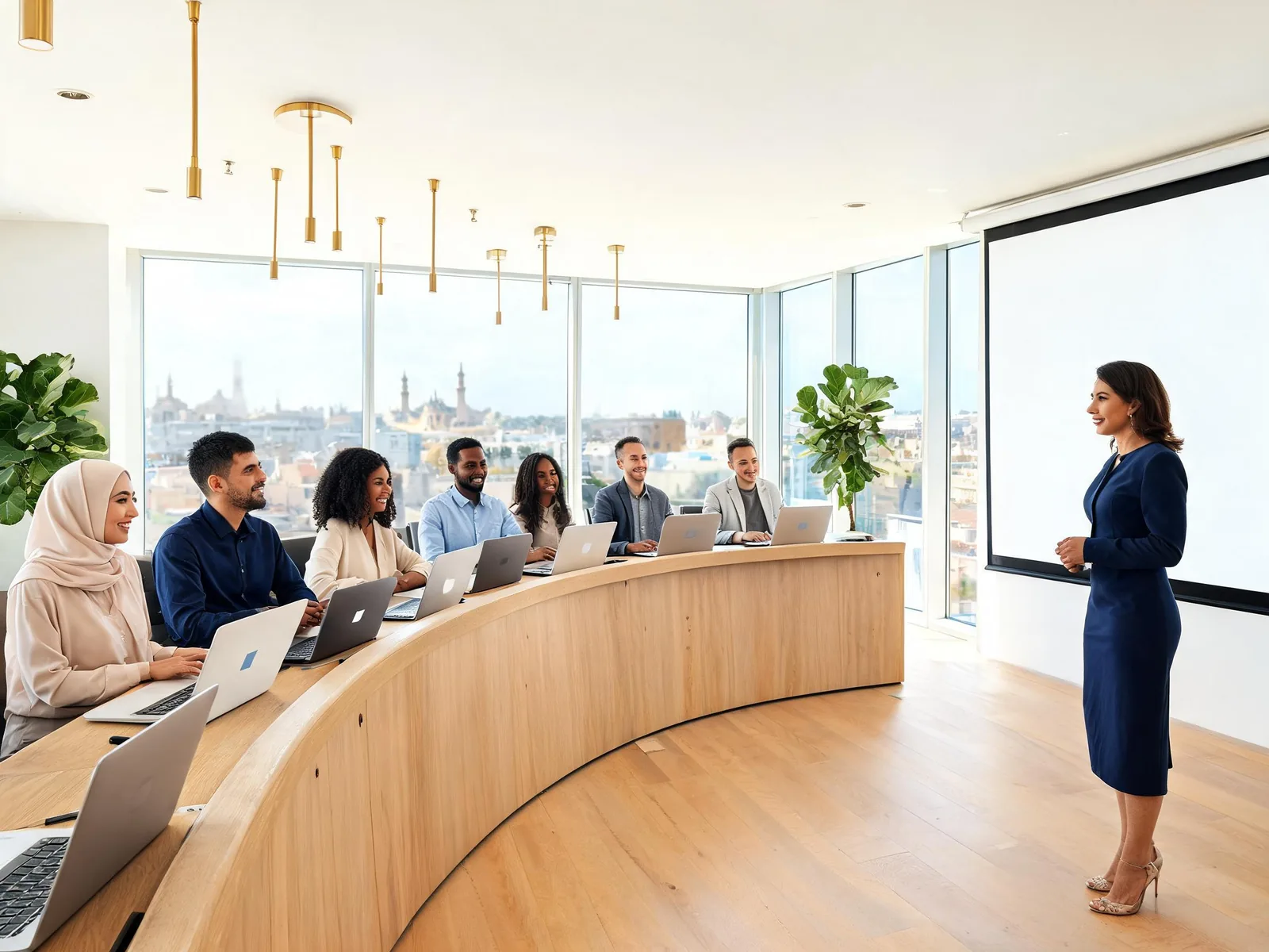 Séminaire en salle de formation à Rabat